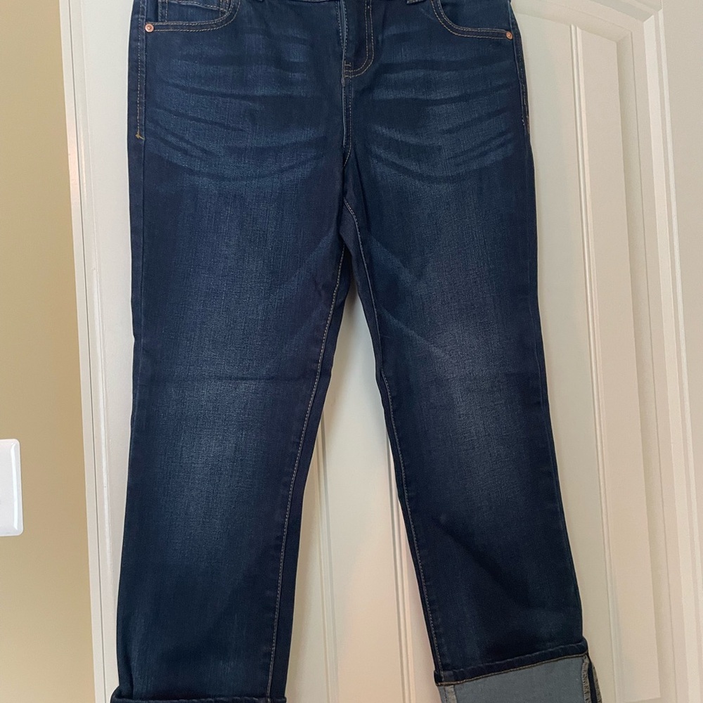 INC Dark Wash Denim Jeans cropped